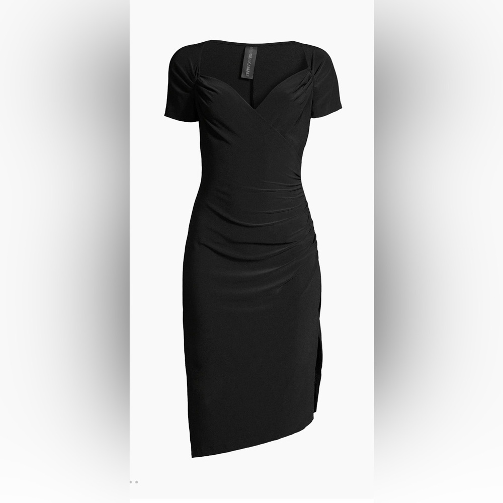 NWT Norma Kamali Sweetheart Side Draped Dress Size 36/Small